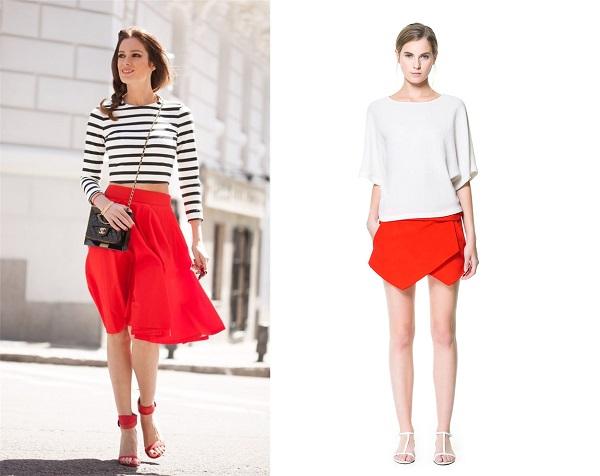 Cómo combinar una falda roja - Belleza estética