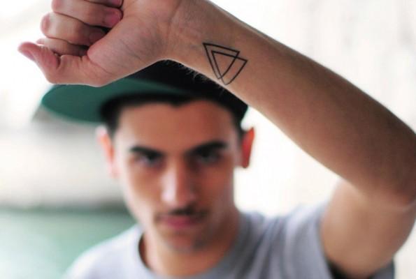 Infinite triangle tattoo | Triangle tattoos, Geometric tattoo meaning,  Geometric tattoos men